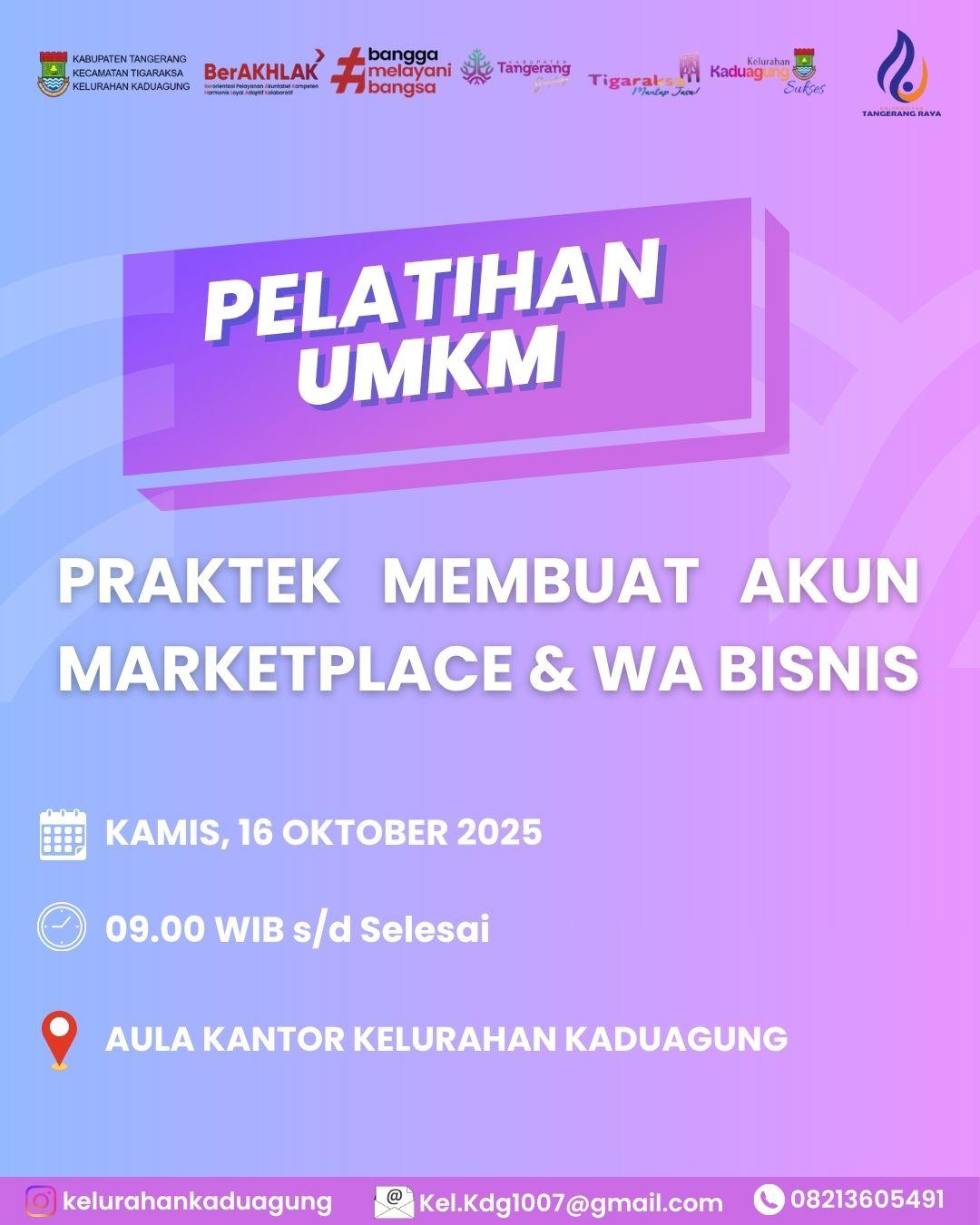 ✨ Pelatihan Wirausaha UMKM Kelurahan Kaduagung ✨